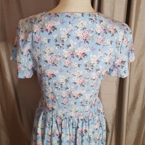 Joe Browns baby blue floral ditsy tea dress UK 8 Coquette - Picture 6 of 10